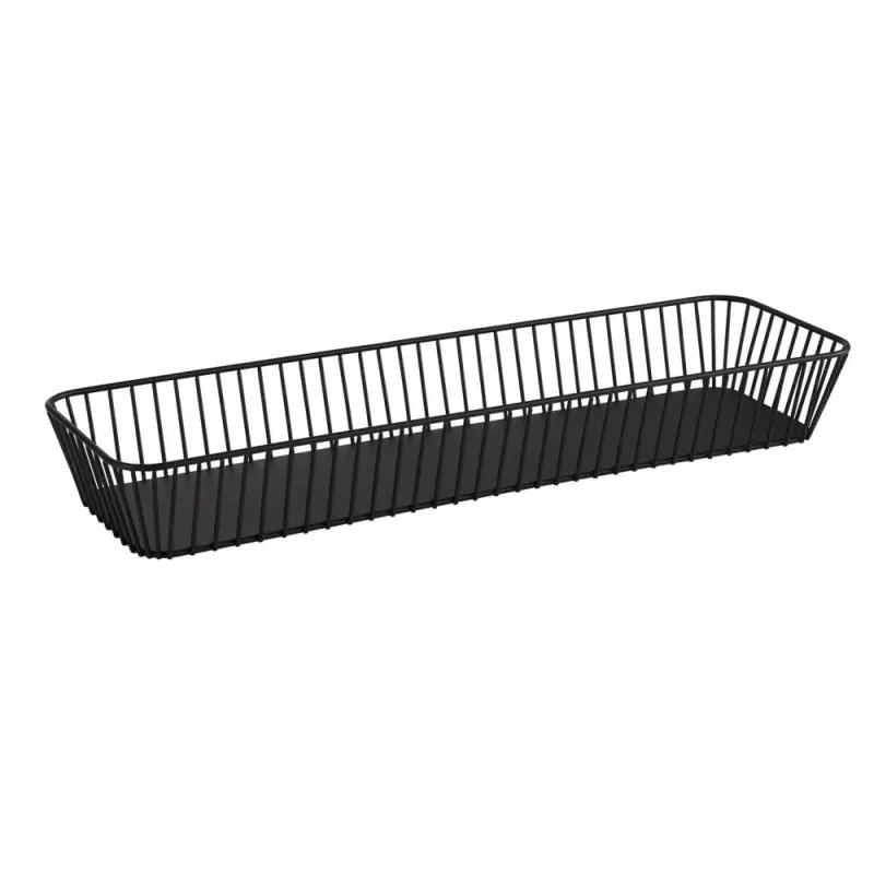 APS Basket Gastronorm 2/4 20-7/8" x 6-3/8" black metal rectangular Urban APS Basket Gastronorm 2/4 20-7/8" x 6-3/8" black metal rectangular Urban