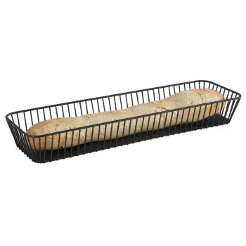 APS Basket Gastronorm 2/4 20-7/8" x 6-3/8" black metal rectangular Urban