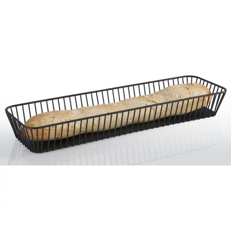 APS Basket Gastronorm 2/4 20-7/8" x 6-3/8" black metal rectangular Urban APS Basket Gastronorm 2/4 20-7/8" x 6-3/8" black metal rectangular Urban