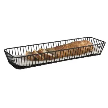 APS Basket Gastronorm 2/4 20-7/8" x 6-3/8" black metal rectangular Urban