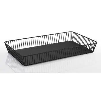 APS Basket Gastronorm 1/1 20-7/8" x 12-3/4" black metal rectangular Urban