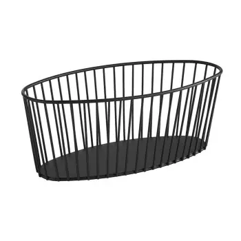 APS Basket 11-7/8" x 5-1/2" oval black metal Urban