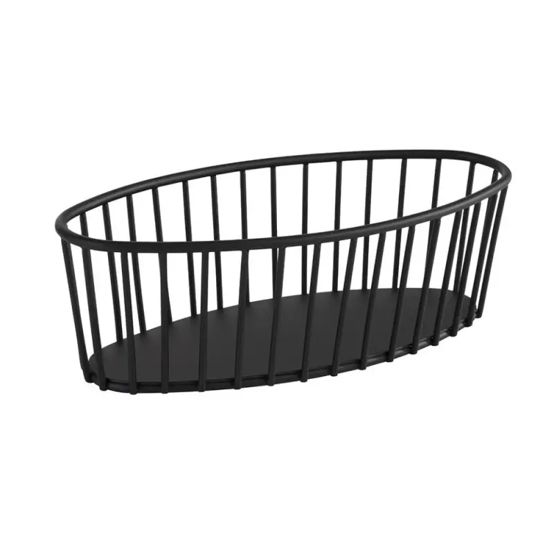 APS Basket 8-7/8" x 4" oval black metal Urban