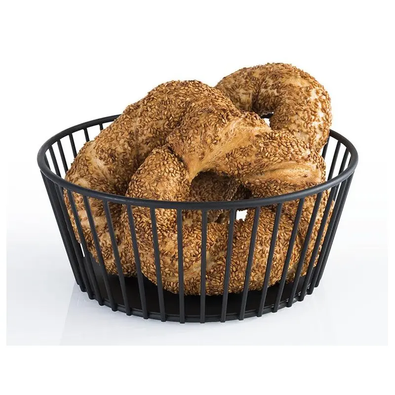 APS Basket 7-7/8" dia. round black metal Urban APS Basket 7-7/8" dia. round black metal Urban