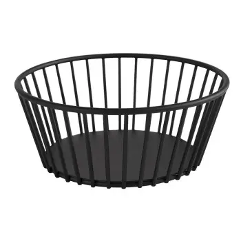 APS Basket 6-5/8" dia. round black metal Urban