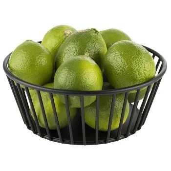 APS Basket 6-5/8" dia. round black metal Urban