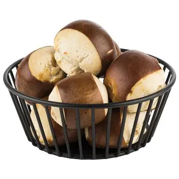 APS Basket 6-5/8" dia. round black metal Urban