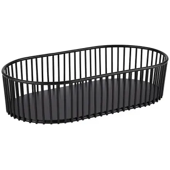 APS Basket 11-1/2" x 6-3/8" oval black metal Urban