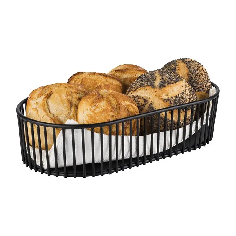 APS Basket 11-1/2" x 6-3/8" oval black metal Urban APS Basket 11-1/2" x 6-3/8" oval black metal Urban