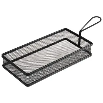 APS Fry Basket 10-1/4" x 5-1/8" black matte stainless steel Snackholder