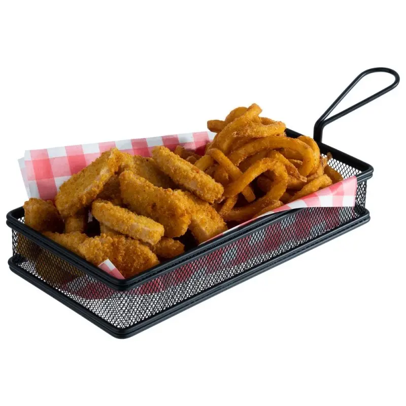 APS Fry Basket 10-1/4" x 5-1/8" black matte stainless steel Snackholder APS Fry Basket 10-1/4" x 5-1/8" black matte stainless steel Snackholder