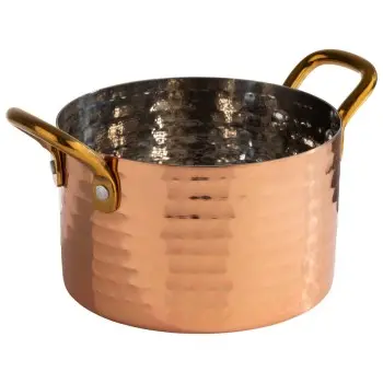 APS Serving Pot 20 oz. copper/aluminum hammered finish round Mumbai