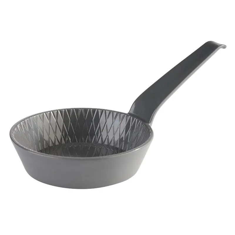 APS Bowl 2-3/8 oz. gray hammered melamine round long-handled Mini - Case of 48