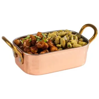 APS Serving Pan 8.3 oz. copper/aluminum hammered finish rectangular Mumbai