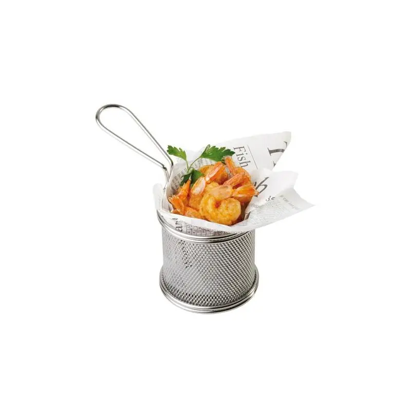 APS Fry Basket 3-1/2" stainless steel round Snackholder