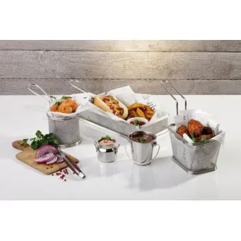 APS Fry Basket 3-1/8" stainless steel round Snackholder