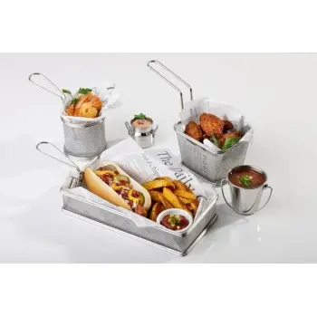 APS Fry Basket 3-1/8" stainless steel round Snackholder