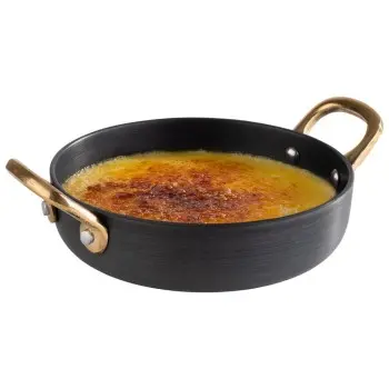 APS Serving Pot 10.2 oz. matte grey/aluminum hammered finish round