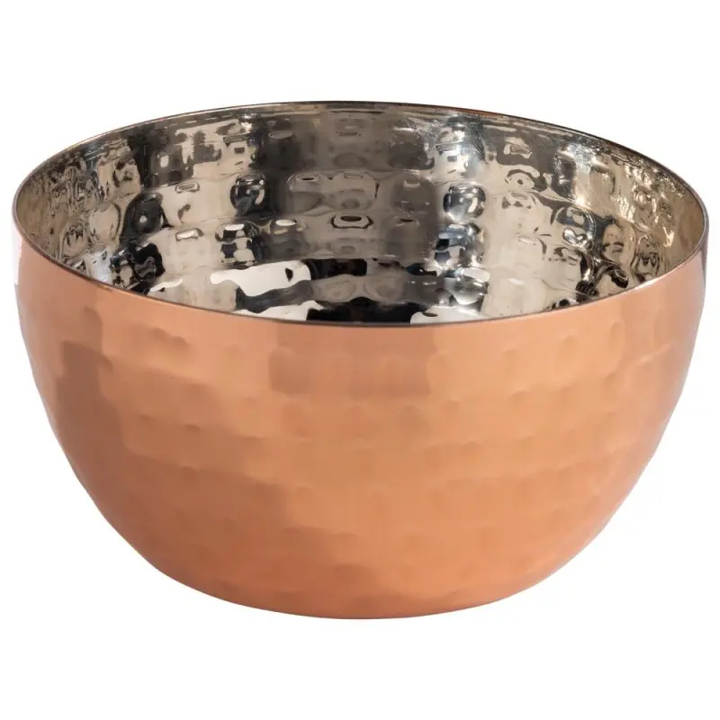 APS Bowl 6.7 oz. copper/aluminum hammered finish round Mumbai APS Bowl 6.7 oz. copper/aluminum hammered finish round Mumbai