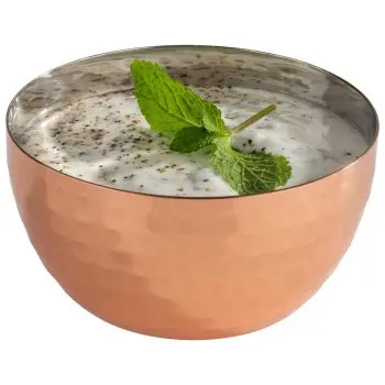 APS Bowl 6.7 oz. copper/aluminum hammered finish round Mumbai