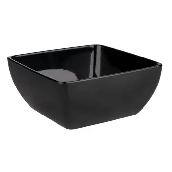 APS Bowl 270-5/8 oz. black melamine square Pure - Case of 4