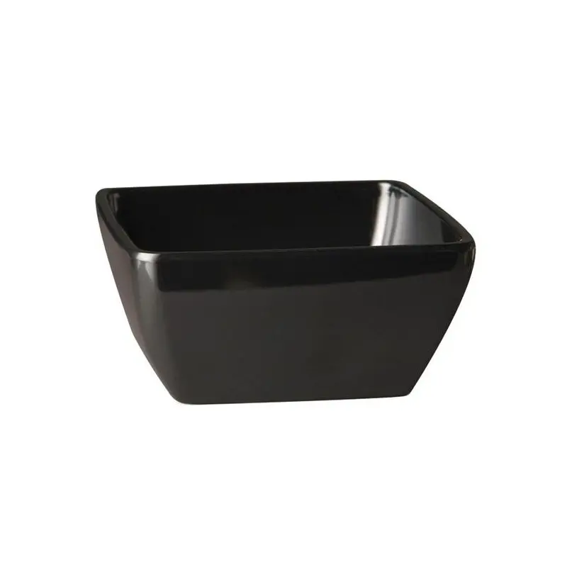 APS Bowl 4-3/4 oz. black melamine square Pure - Case of 20