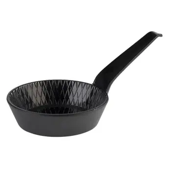 APS Bowl 2-3/8 oz. black hammered melamine round long-handled Mini - Case of 48