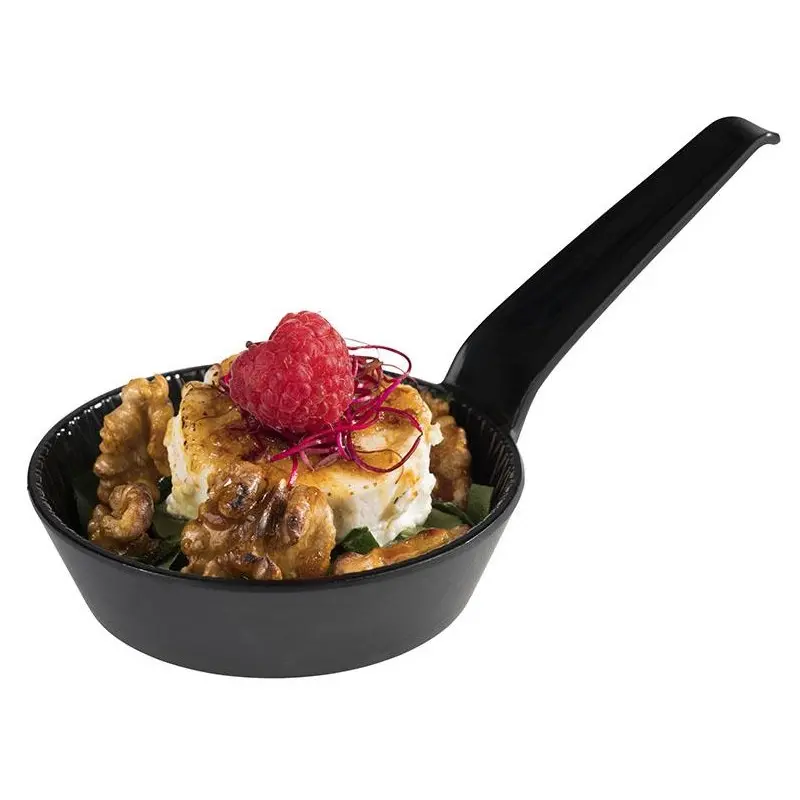 APS Bowl 2-3/8 oz. black hammered melamine round long-handled Mini - Case of 48 APS Bowl 2-3/8 oz. black hammered melamine round long-handled Mini - Case of 48