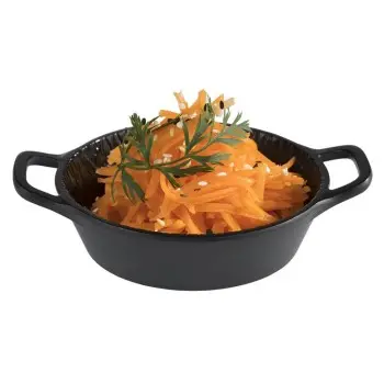 APS Bowl 2-3/8 oz. black hammered melamine round handled Mini - Case of 60