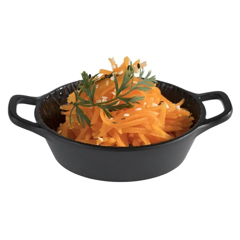 APS Bowl 2-3/8 oz. black hammered melamine round handled Mini - Case of 60