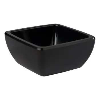 APS Bowl 1-3/4 oz. black melamine square Pure - Case of 60