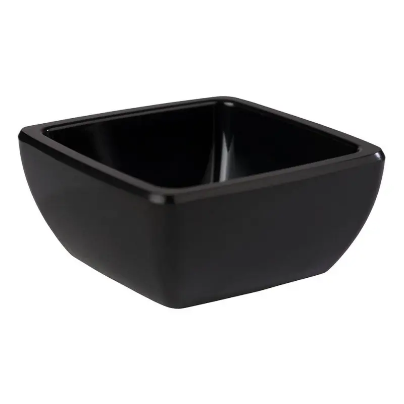 APS Bowl 1-3/4 oz. black melamine square Pure - Case of 60