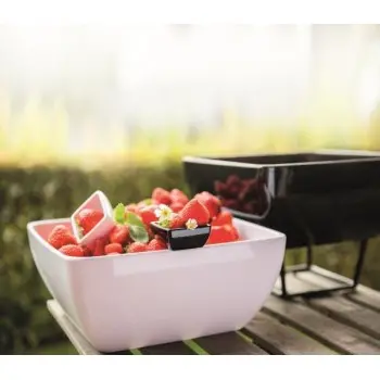 APS Bowl 1-3/4 oz. white melamine square Pure - Case of 60