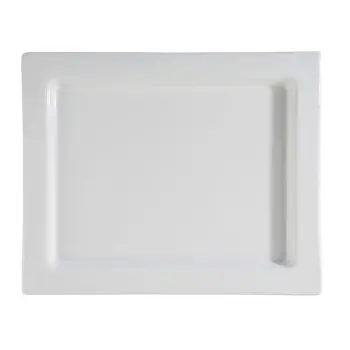 APS Tray Gastronorm 1/2 12.875" x 10.5" x 0.875" H porcelain white Frames - Case of 12