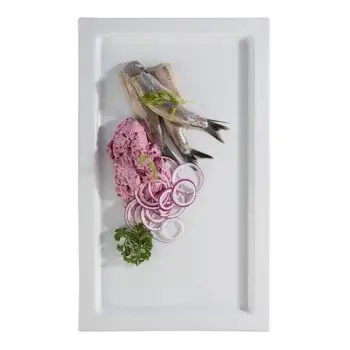 APS Tray Gastronorm 1/1 20.875" x 12.875" x 0.875" H porcelain white Frames - Case of 6