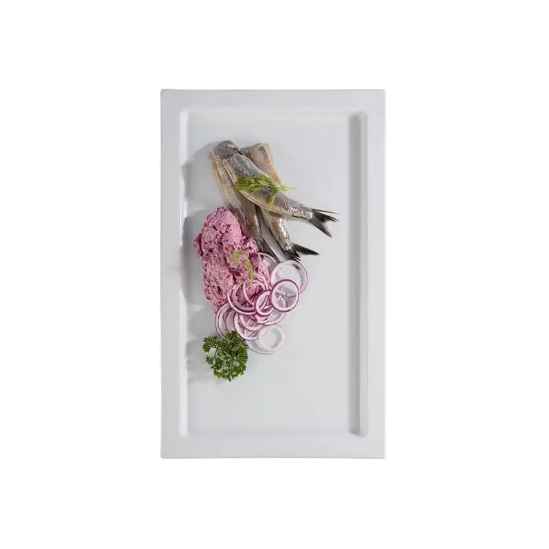 APS Tray Gastronorm 1/1 20.875" x 12.875" x 0.875" H porcelain white Frames - Case of 6 APS Tray Gastronorm 1/1 20.875" x 12.875" x 0.875" H porcelain white Frames - Case of 6