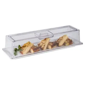 APS Cover Gastronorm 2/4 20.875" x 6.5" x 4.25" H polycarbonate clear