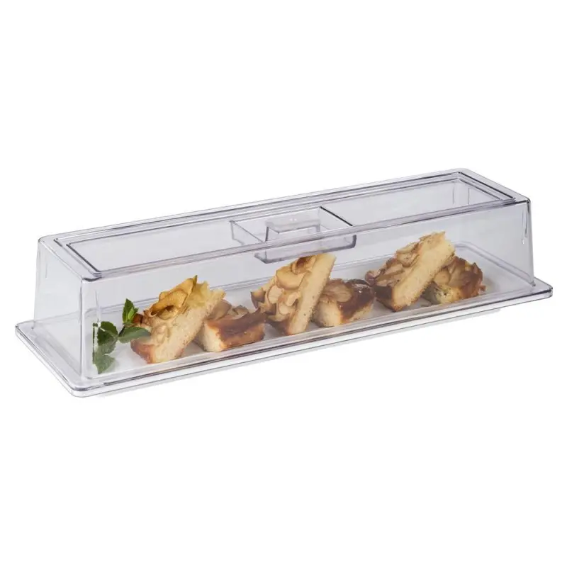 APS Cover Gastronorm 2/4 20.875" x 6.5" x 4.25" H polycarbonate clear