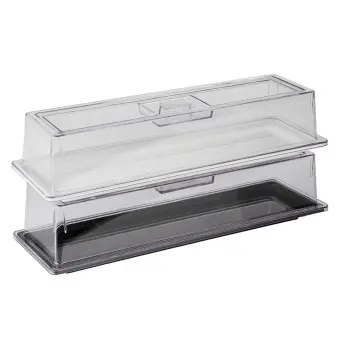 APS Cover Gastronorm 2/4 20.875" x 6.5" x 4.25" H polycarbonate clear