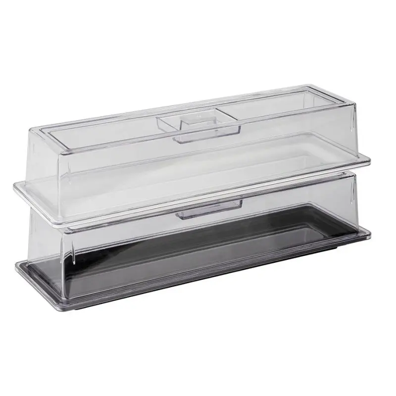 APS Cover Gastronorm 2/4 20.875" x 6.5" x 4.25" H polycarbonate clear
