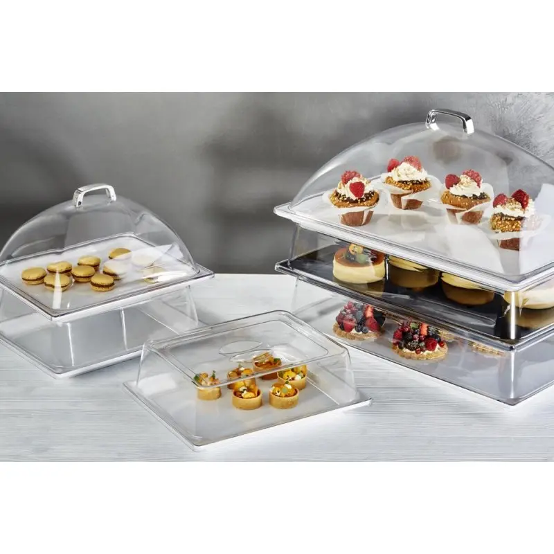 APS Cover Gastronorm 1/2 12.875" x 10.5" x 3.75" H polycarbonate clear APS Cover Gastronorm 1/2 12.875" x 10.5" x 3.75" H polycarbonate clear