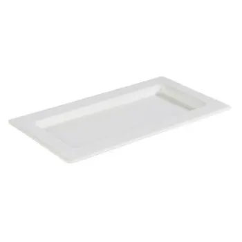 APS Tray Gastronorm 1/3 12.875" x 7" x 0.875" H porcelain white Frames - Case of 16