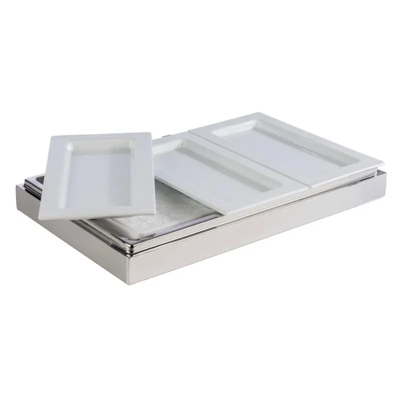 APS Tray Gastronorm 1/3 12.875" x 7" x 0.875" H porcelain white Frames - Case of 16 APS Tray Gastronorm 1/3 12.875" x 7" x 0.875" H porcelain white Frames - Case of 16