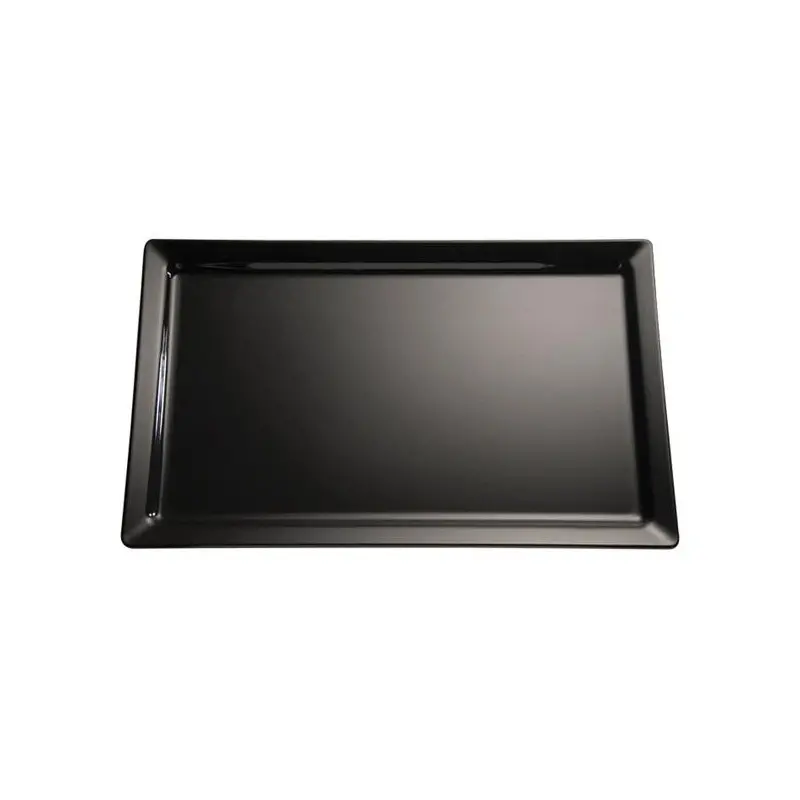 APS Tray Gastronorm 2/4 20.875" x 6.5" x 1.25" H melamine black Pure - Case of 4 APS Tray Gastronorm 2/4 20.875" x 6.5" x 1.25" H melamine black Pure - Case of 4