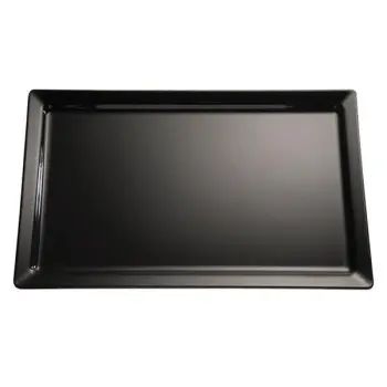 APS Tray Gastronorm 1/2 12.875" x 10.5" x 1.25" H melamine black Pure - Case of 4