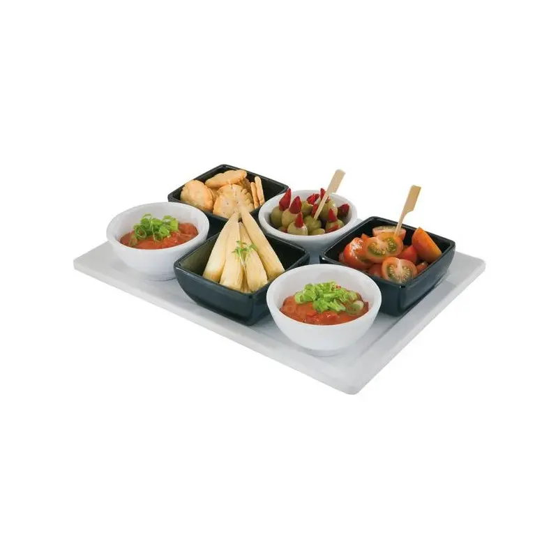 APS Tray Gastronorm 1/2 12.875" x 10.5" x 1.25" H melamine white Pure - Case of 4 APS Tray Gastronorm 1/2 12.875" x 10.5" x 1.25" H melamine white Pure - Case of 4