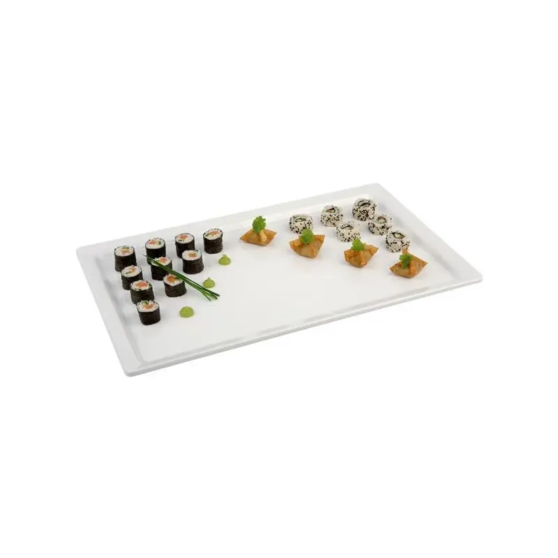 APS Tray Gastronorm 1/1 20.875" x 12.875" x 1.25" H melamine white Pure - Case of 4 APS Tray Gastronorm 1/1 20.875" x 12.875" x 1.25" H melamine white Pure - Case of 4