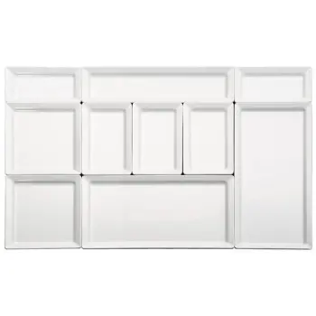 APS Tray Gastronorm 1/1 20.875" x 12.875" x 1.25" H melamine white Pure - Case of 4