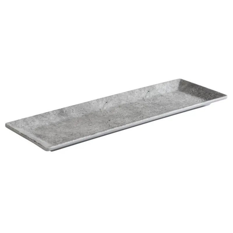 APS Tray 12.25" x 4.25" x 0.625" H melamine patterned concrete Element - Case of 6 APS Tray 12.25" x 4.25" x 0.625" H melamine patterned concrete Element - Case of 6