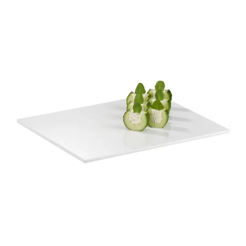 APS Tray Gastronorm 1/2 12.875" x 10.5" x 0.625" H melamine white Zero - Case of 5 APS Tray Gastronorm 1/2 12.875" x 10.5" x 0.625" H melamine white Zero - Case of 5